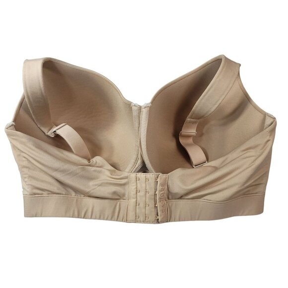 Cacique Comfort Bliss Lightly Lined Max Coverage Bra Tan 38F Underwire Wide Adj - Picture 4 of 14
